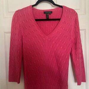 Lauren Ralph Lauren Silk Blend Cable Knit
Lightweight Sweater Size M